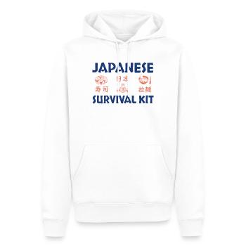 Conception du kit de survie pour sushi japonais - Sweat à capuche Premium bio Homme - blanc - Devant - Nico (187cm)