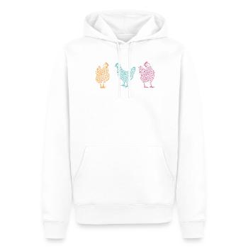 Chicken with heart - Men’s Premium Organic Hoodie - white - Front - Nico (187cm)
