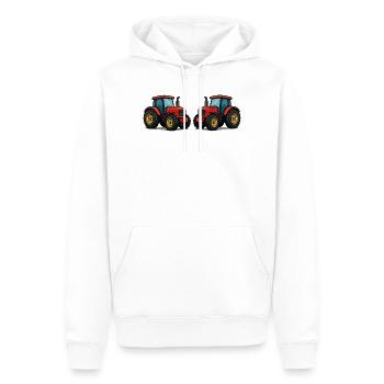Traktor - Männer Premium Bio Hoodie - Weiß - Vorne - Nico (187cm)