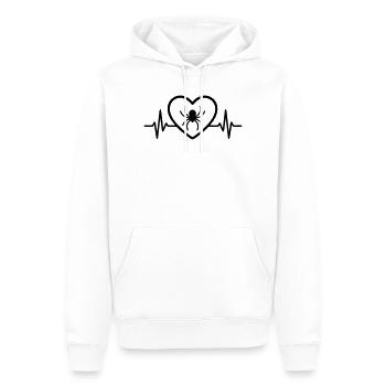 Spinne Halloween Herz - Männer Premium Bio Hoodie - Weiß - Vorne - Nico (187cm)