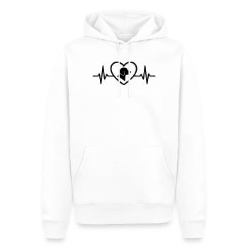 Dog Dog Heart - Men’s Premium Organic Hoodie - white - Front - Nico (187cm)