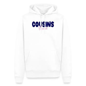 Cousins Beach – Bold & Soft - Männer Premium Bio Hoodie - Weiß - Vorne - Nico (187cm)