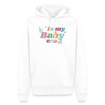 In My Baby Era – Bunt & Verspielt - Männer Premium Bio Hoodie - Weiß - Vorne - Nico (187cm)