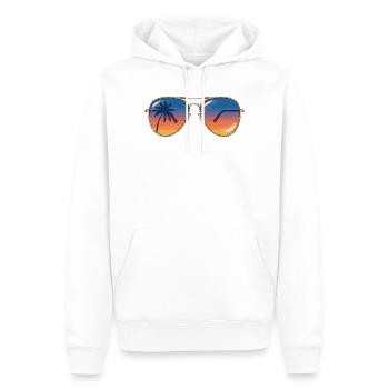 Lunettes de soleil Sunset Palm - Sweat à capuche Premium bio Homme - blanc - Devant - Nico (187cm)