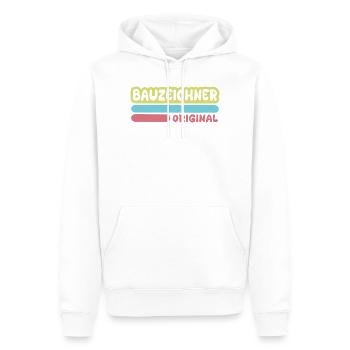 Vorname Bauzeichner - Männer Premium Bio Hoodie - Weiß - Vorne - Nico (187cm)