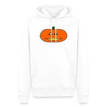 HALLOWEEN. CITROUILLE. CITROUILLE HALLOWEEN - Sweat à capuche Premium bio Homme - blanc - Devant - Nico (187cm)