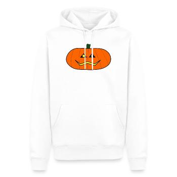 HALLOWEEN. KÜRBIS. HALLOWEEN KÜRBIS - Männer Premium Bio Hoodie - Weiß - Vorne - Nico (187cm)
