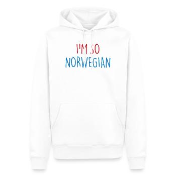 Je suis tellement norvégien Norvège - Sweat à capuche Premium bio Homme - blanc - Devant - Nico (187cm)