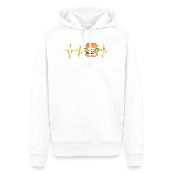 Burger Herzschlag Comic - Männer Premium Bio Hoodie - Weiß - Vorne - Nico (187cm)