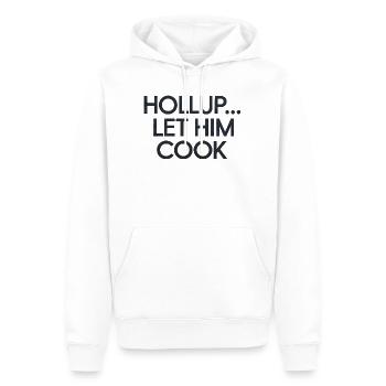 Conception de mème d’appel de cuisine humoristique - Sweat à capuche Premium bio Homme - blanc - Devant - Nico (187cm)