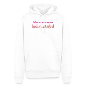 'Qui ne danse pas est indiscotabel' Disco Dancing - Sweat à capuche Premium bio Homme - blanc - Devant - Nico (187cm)