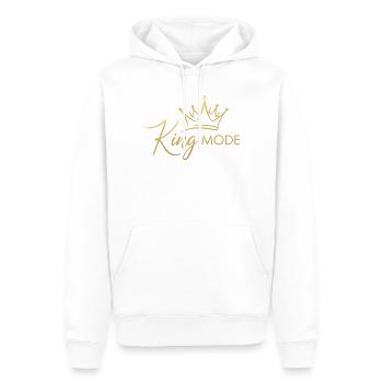 Couronne Royale Élégante - Sweat à capuche Premium bio Homme - blanc - Devant - Nico (187cm)
