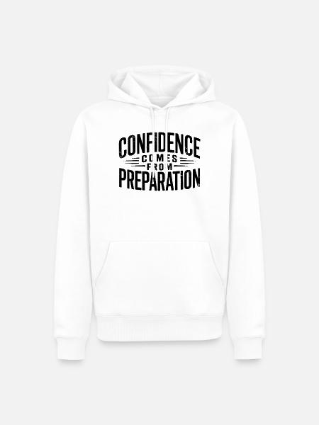 Souveräne Gamer-Typografie, Erfolgsmotivation - Männer Premium Bio Hoodie - Weiß