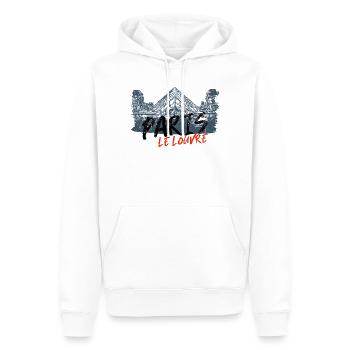 Design Inspiration Louvre Pyramide Paris - Männer Premium Bio Hoodie - Weiß - Vorne - Nico (187cm)