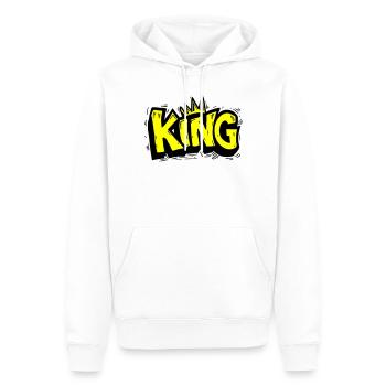 Lettrage King Graffiti - Sweat à capuche Premium bio Homme - blanc - Devant - Nico (187cm)