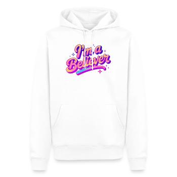 Je suis un croyant Foi Disco Party Design - Sweat à capuche Premium bio Homme - blanc - Devant - Nico (187cm)