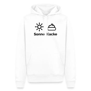 Sonne Kacke - Männer Premium Bio Hoodie - Weiß - Vorne - Nico (187cm)