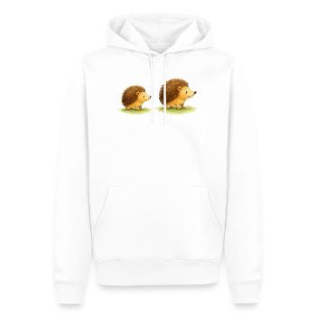 Hérissons mignons pour les vêtements des enfants - Sweat à capuche Premium bio Homme - blanc - Devant - Nico (187cm)