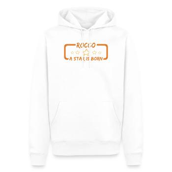 Geschenk für Rocco - Männer Premium Bio Hoodie - Weiß - Vorne - Nico (187cm)