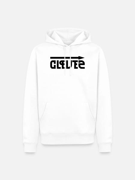 Clever & Stupid – Gegensätze witzig gespiegelt - Männer Premium Bio Hoodie - Weiß