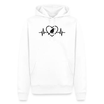 Cœur de Canari - Sweat à capuche Premium bio Homme - blanc - Devant - Nico (187cm)