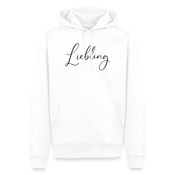 Darling / Conception d’écriture manuscrite - Sweat à capuche Premium bio Homme - blanc - Devant - Nico (187cm)
