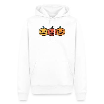 Bande dessinée d’Halloween citrouille - Sweat à capuche Premium bio Homme - blanc - Devant - Nico (187cm)