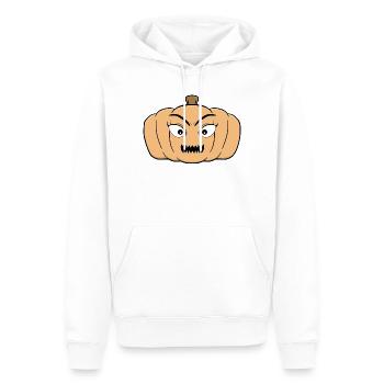 Spukhafter Halloween Gruseliger Kürbis - Männer Premium Bio Hoodie - Weiß - Vorne - Nico (187cm)
