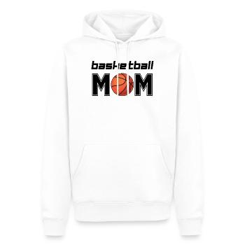 Maman basketteuse - Sweat à capuche Premium bio Homme - blanc - Devant - Nico (187cm)