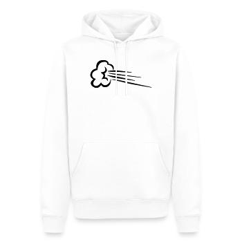 Vitesse de l’effet de bande dessinée - Sweat à capuche Premium bio Homme - blanc - Devant - Nico (187cm)
