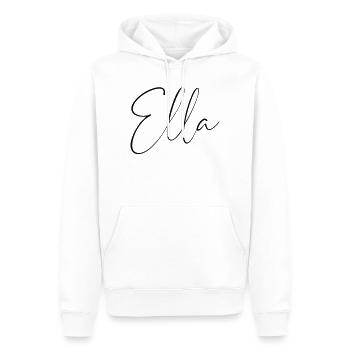 Ella / Handwriting Personalized Design - Men’s Premium Organic Hoodie - white - Front - Nico (187cm)
