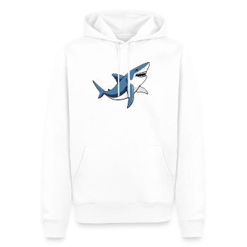 Hai - Männer Premium Bio Hoodie - Weiß - Vorne - Nico (187cm)