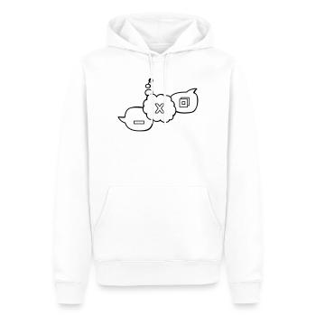Computer speech bubbles - Men’s Premium Organic Hoodie - white - Front - Nico (187cm)