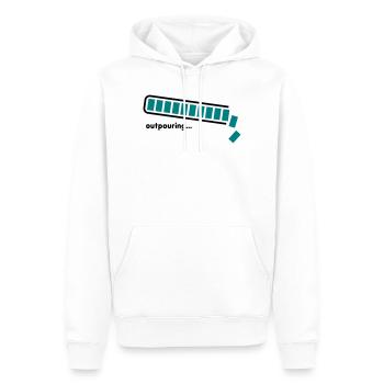 outpouring - Men’s Premium Organic Hoodie - white - Front - Nico (187cm)