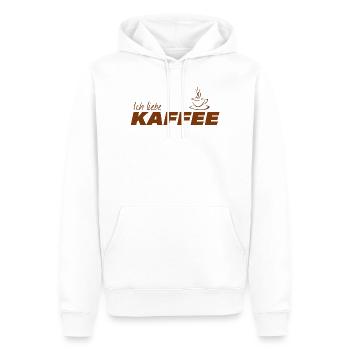 ICH LIEBE KAFFEE - Männer Premium Bio Hoodie - Weiß - Vorne - Nico (187cm)