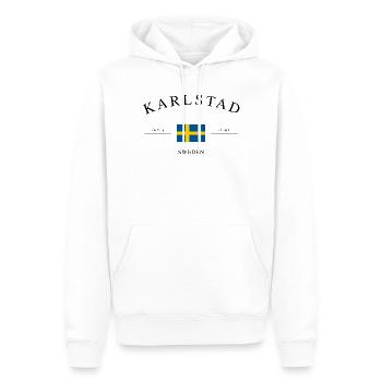 Karlstadt, Allemagne – Souvenir et cadeau de Noël - Sweat à capuche Premium bio Homme - blanc - Devant - Nico (187cm)