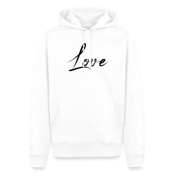 LOVE. COUPLE. JUST MARRIED. EVJF. VALENTINE'S DAY. - Men’s Premium Organic Hoodie - white - Front - Nico (187cm)