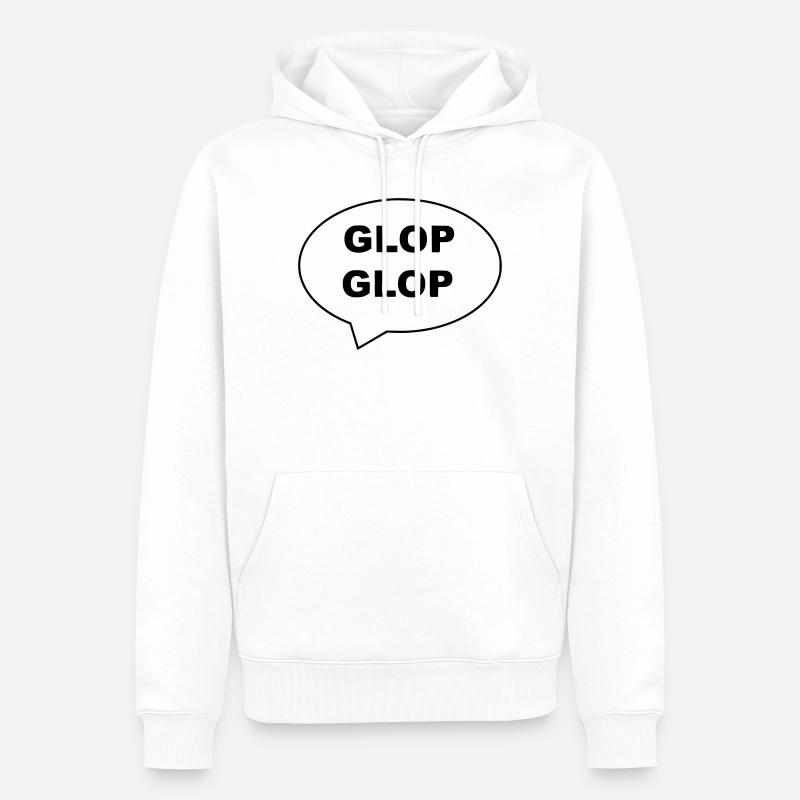  glop - Sweat à capuche Premium bio Homme - blanc
