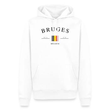 Brügge Belgien – Urlaub Souvenir & Geschenk - Männer Premium Bio Hoodie - Weiß - Vorne - Nico (187cm)
