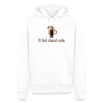 Es ist heiße Cola - Männer Premium Bio Hoodie - Weiß - Vorne - Nico (187cm)