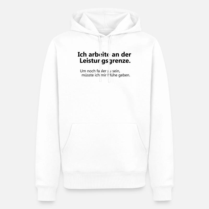 Limite de performance - Sweat à capuche Premium bio Homme - blanc