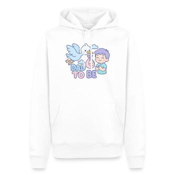 La cigogne et le futur papa - Sweat à capuche Premium bio Homme - blanc - Devant - Nico (187cm)