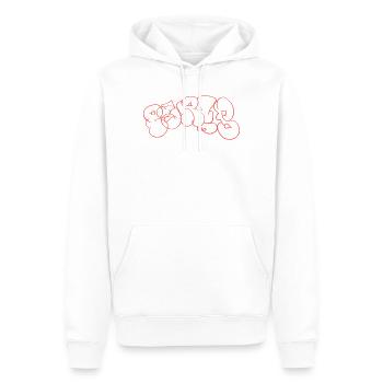 Red Line Art Paris Graffiti - Sweat à capuche Premium bio Homme - blanc - Devant - Nico (187cm)