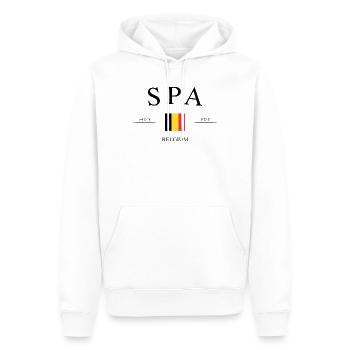 Spa Belgien – Urlaub Souvenir & Geschenk - Männer Premium Bio Hoodie - Weiß - Vorne - Nico (187cm)