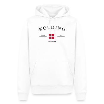 Kolding Danemark – Souvenir et cadeau de vacances - Sweat à capuche Premium bio Homme - blanc - Devant - Nico (187cm)