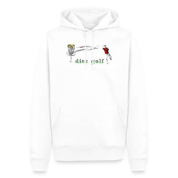 Disc Golf - Männer Premium Bio Hoodie - Weiß - Vorne - Nico (187cm)