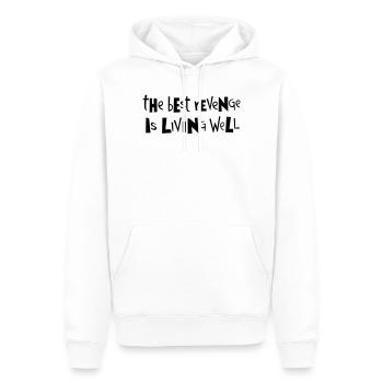 Beste Rache ... von Cean - Männer Premium Bio Hoodie - Weiß - Vorne - Nico (187cm)