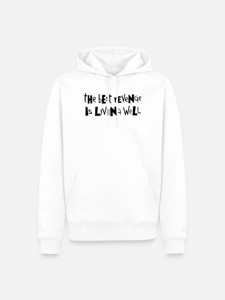 Best revenge ... by Cean - Men’s Premium Organic Hoodie - white