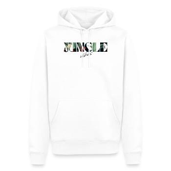 Jungle Vibes Tropischer Schriftzug - Männer Premium Bio Hoodie - Weiß - Vorne - Nico (187cm)