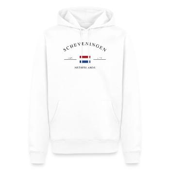 Scheveningen Pays-Bas Cadeau souvenir des Fêtes - Sweat à capuche Premium bio Homme - blanc - Devant - Nico (187cm)